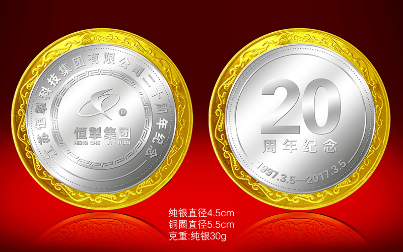 江蘇恒掣科技集團有限公司二十周年紀念章